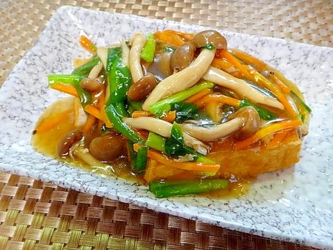 厚揚げ豆腐の野菜あんかけ
